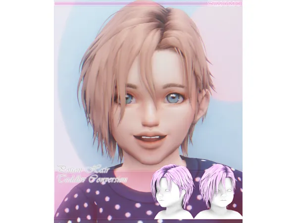 Maxis Match Poison Hair [Toddler Conversion] by Simomo - The Sims 4 Custom Content