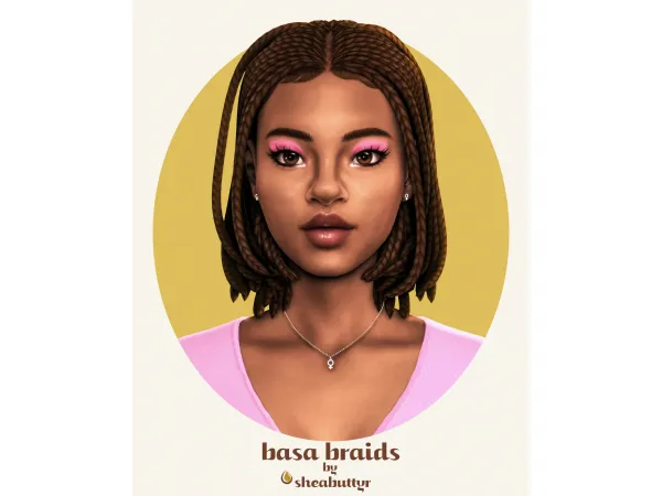 Alpha basa braids by sheabuttyr - The Sims 4 Custom Content