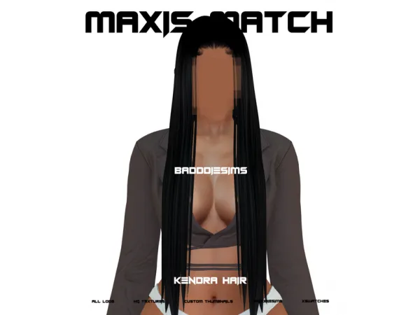 Maxis Match KENDRA HAIR by simsfinds - The Sims 4 Custom Content