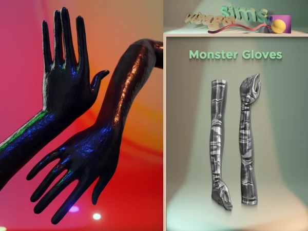 Alpha monster gloves by v1s4g3 - The Sims 4 Custom Content