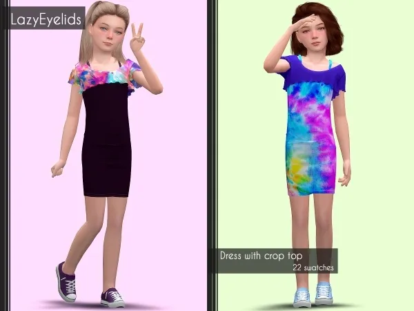 Dress with crop top