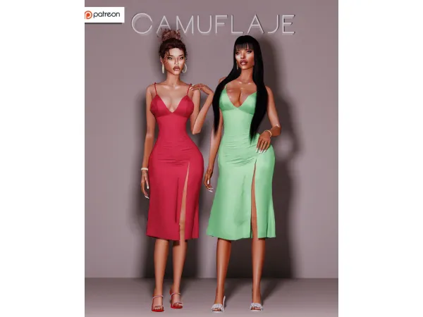 sims 4 satin dress Simple Satin Dress for The Sims 4