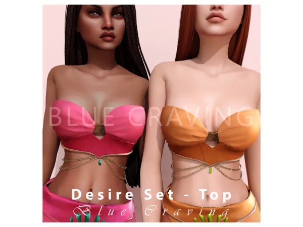 Alpha Blue Craving Desire Top by bluecraving - The Sims 4 Custom Content