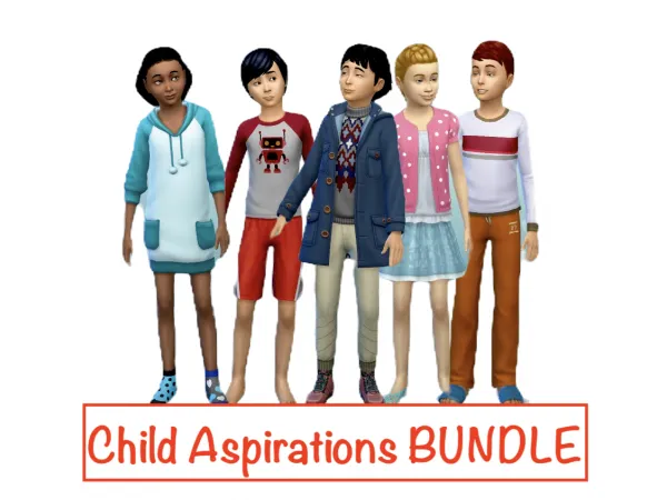 Maxis Match Child Aspiration BUNDLE by BosseladyTV - The Sims 4 Custom Content