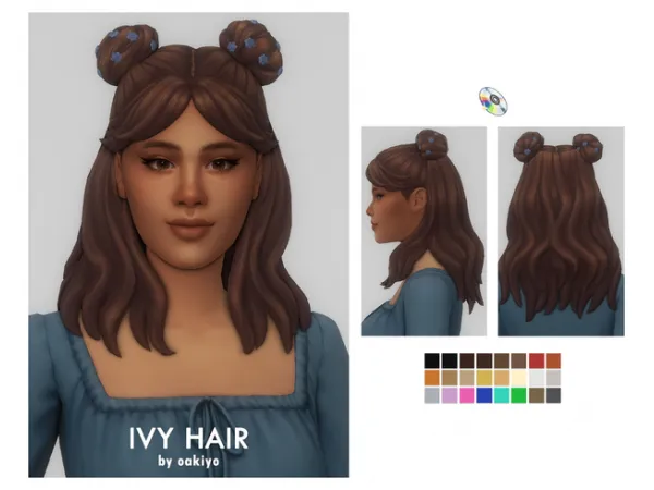 Maxis Match Ivy Hair by oakiyo - The Sims 4 Custom Content