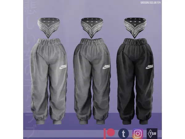 Alpha joggers (set 01) by sadgirlsclubTS4 - The Sims 4 Custom Content