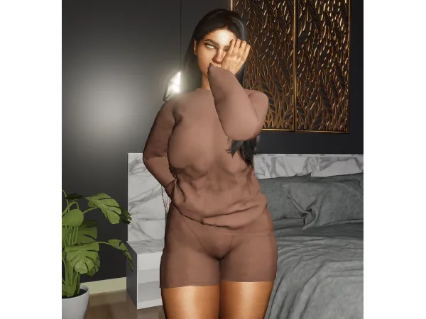 Alpha Skims Boyfriend Outfit by simmerkatex - The Sims 4 Custom Content