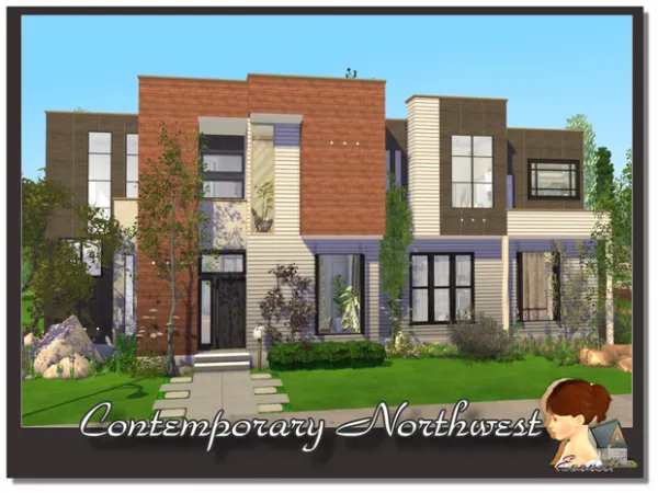 Alpha Contemporary Northwest by evanelltw - The Sims 4 Custom Content