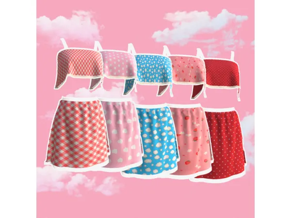 Alpha Cute Top Skirt by MyOwnSupremacy - The Sims 4 Custom Content