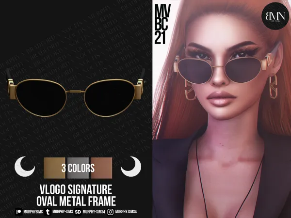 VLogo Signature Oval Metal Frame