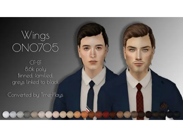 Ten new retextures Wings hairs for all ages and genders - The Sims 2 Custom Content