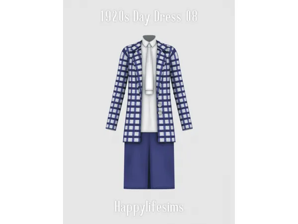 Mix [Lonelyboy] 1920s Day Dress 08 - The Sims 4 Custom Content