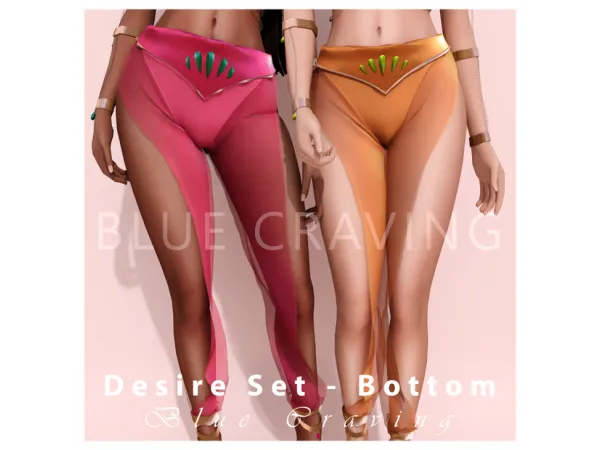 Alpha Blue Craving Desire Pants by bluecraving - The Sims 4 Custom Content