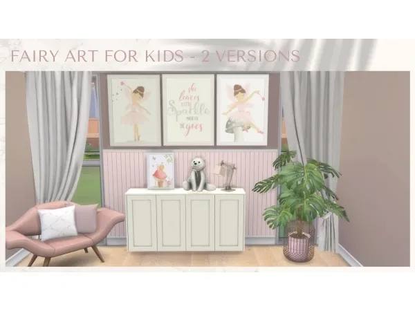 Maxis Match Fairy Art Paintings - The Sims 4 Custom Content