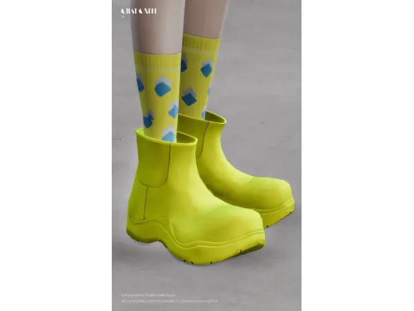 Mix Bottega Veneta Puddle Ankle Boots by Charonlee SIMS - The Sims 4 Custom Content