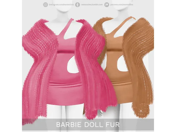 Alpha Barbie Doll Fur by momo - The Sims 4 Custom Content