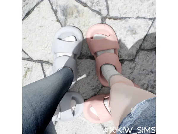 Alpha [KIKIW] eva material shoes with socks by simsfinds - The Sims 4 Custom Content