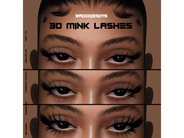 3D MINK LASHES L3 by BADDDIESIMS