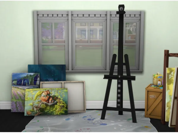 Maxis Match Maxis Match EASL Easel Recolor by Ibael - The Sims 4 Custom Content
