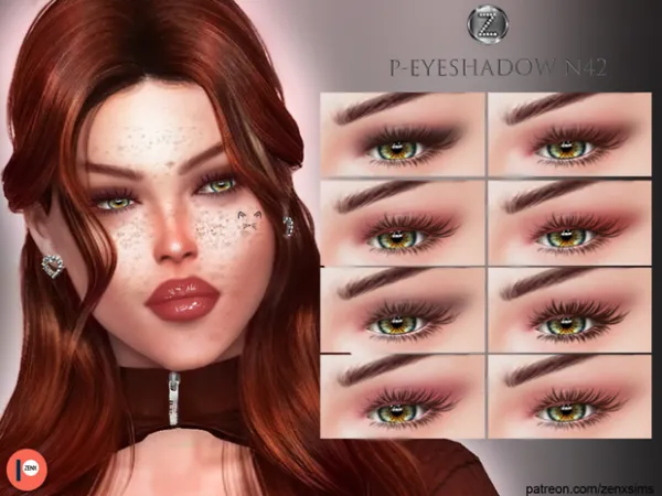 Alpha P EYESHADOW N42 APR5 by zenx - The Sims 4 Custom Content