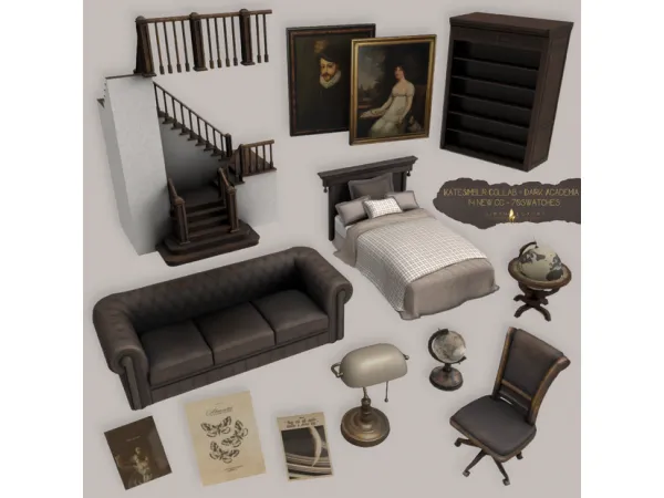 Dark Academia - Full collection by Sims4Luxury UPDATES - 11/23/2022