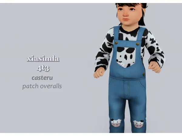 4t3 casteru Patch Overalls - The Sims 3 Custom Content