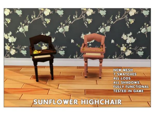 Maxis Match Sunflower highchair by xSavannahx987 - The Sims 4 Custom Content