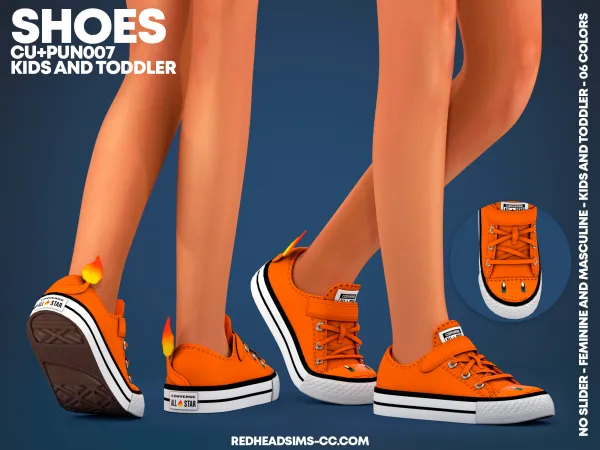 Alpha CUPU SHOES N007 NO SLIDER KIDS AND TODDLER - The Sims 4 Custom Content