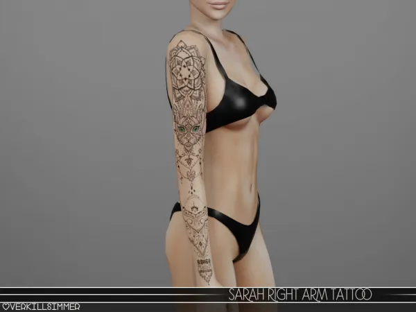 Sarah right arm tattoo