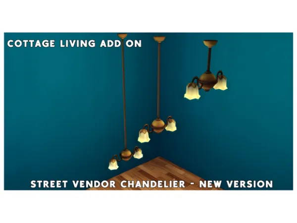 Maxis Match Street vendor chandelier by xSavannahx987 - The Sims 4 Custom Content
