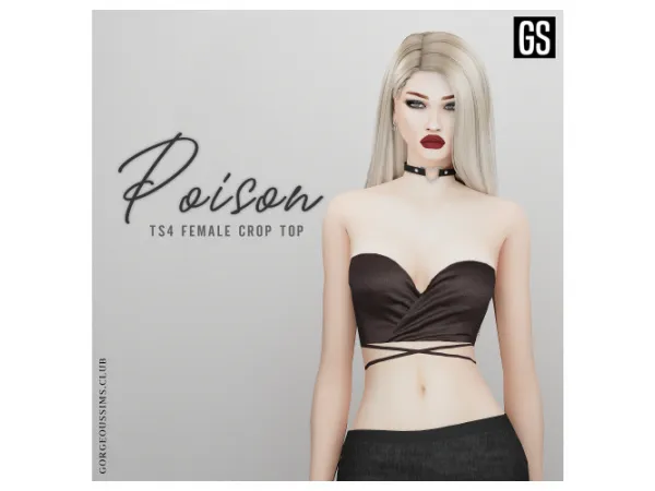 Alpha Poison Crop Top - The Sims 4 Custom Content