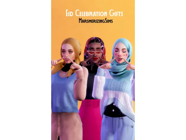 Alpha Eid Celebration Gift sims by marsmerizing - The Sims 4 Custom Content