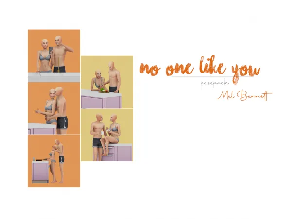 Maxis Match No One Like You Posepack by melbennett - The Sims 4 Custom Content