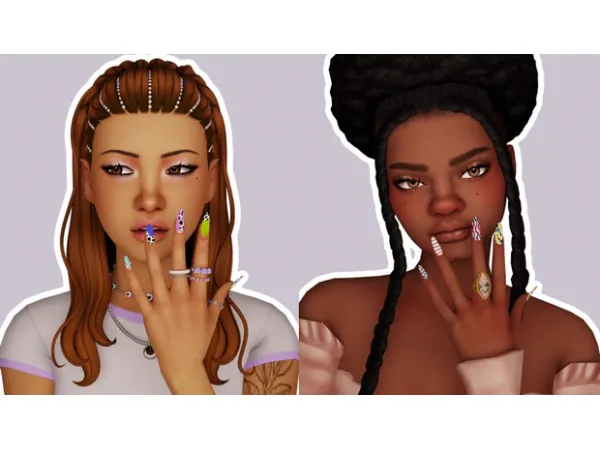 Maxis Match Mismatched Nails 2 by kissyck - The Sims 4 Custom Content