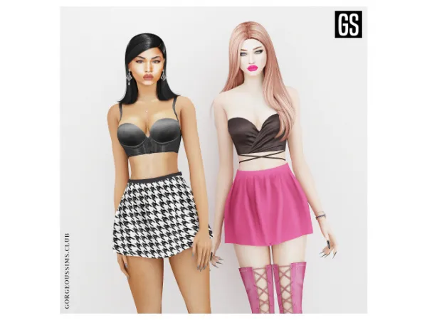 Alpha Remember Mini Skirt by simsfinds - The Sims 4 Custom Content