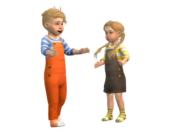 Matching outfits for twins a 4t2 GP05Overall - The Sims 2 Custom Content