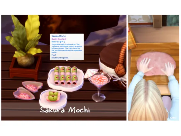 Maxis Match April 2022 Recipe_Sakura Mochi by ONI - The Sims 4 Custom Content