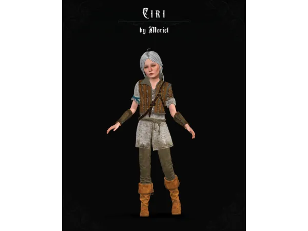 Alpha Ciri outfit (young) by Moriel - The Sims 4 Custom Content