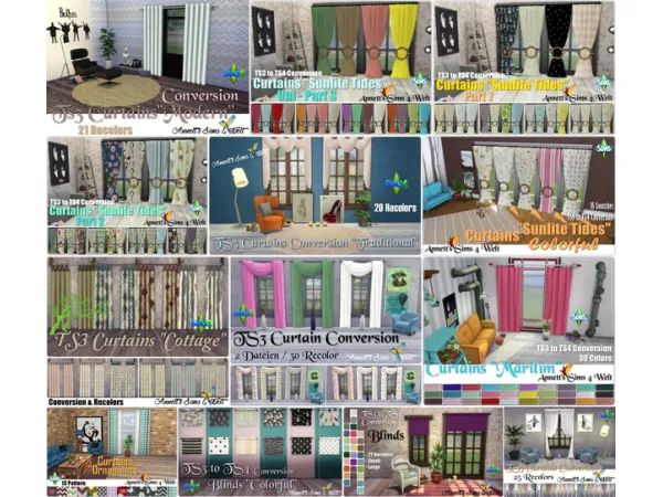 Maxis Match Re upload my Curtains by Annett's Sims 4 Welt ASW - The Sims 4 Custom Content