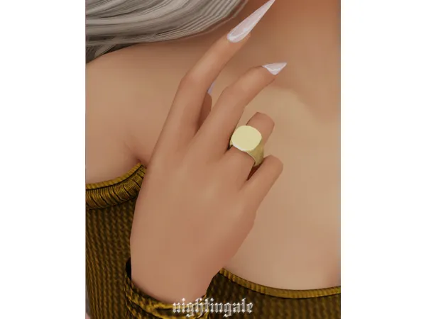 Alpha Nicki Ring by Nightingale Sims - The Sims 4 Custom Content
