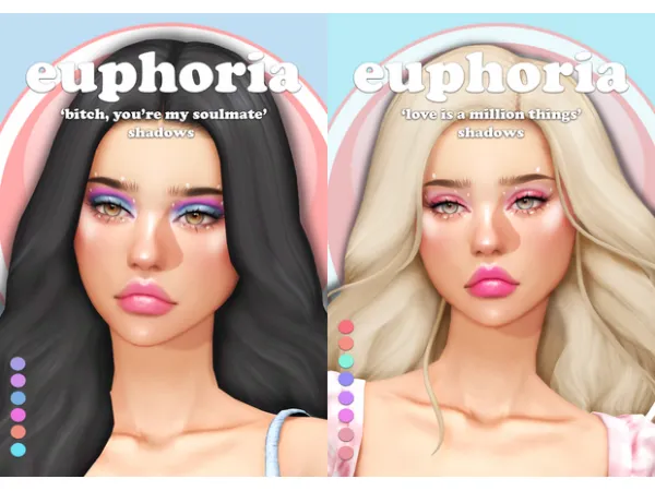 Mix euphoria the maddy palettes accessory sparkles by Lady Simmer - The Sims 4 Custom Content