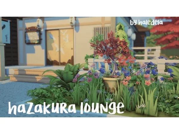 Maxis Match haledela Hazakura Lounge - The Sims 4 Custom Content
