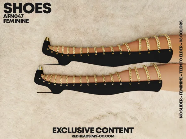 Alpha AF SHOES N047 NO SLIDER EXCLUSIVE CONTENT - The Sims 4 Custom Content