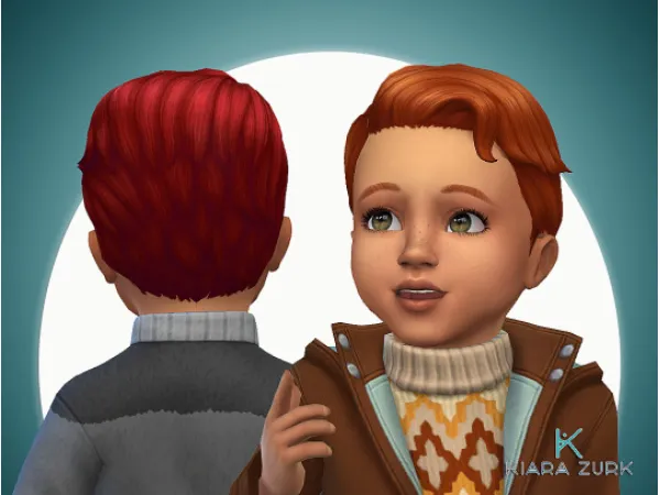 Maxis Match Glamour Wavy for Toddlers - The Sims 4 Custom Content