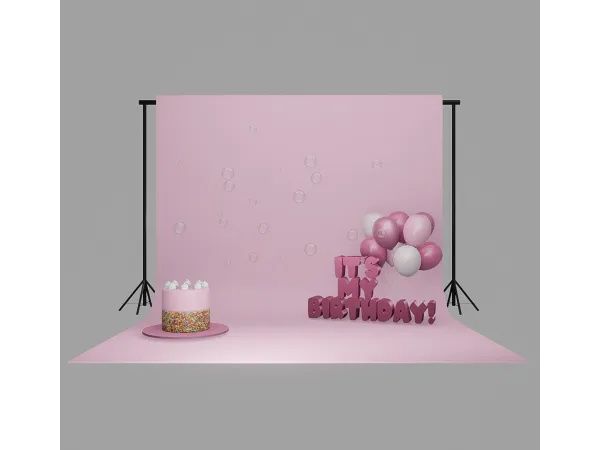 Alpha Birthday Photoshoot Set - The Sims 4 Custom Content