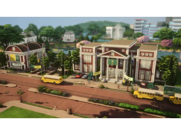 Alpha NO Newcrest High School by plumbobkingdom - The Sims 4 Custom Content