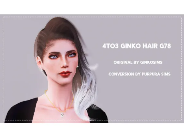 4to3 Ginko Hair G78 by Purpura Sims - The Sims 3 Custom Content