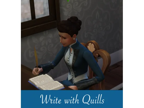 Maxis Match Historical Write with Quills (Override) by JaneSimsten - The Sims 4 Custom Content