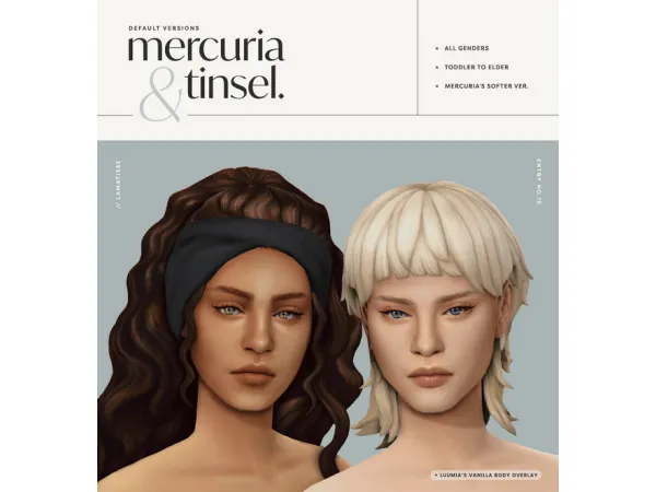 Maxis Match mercuria tinsel default versions by lamatisse - The Sims 4 Custom Content