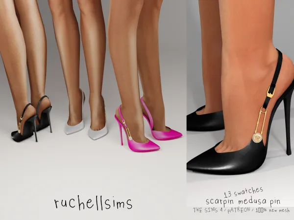 Alpha MEDUSA PIN SCARPIN - The Sims 4 Custom Content